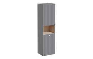 VitrA Root Groove 40cm 2 Door Semi-Tall Unit w/Laundry Basket (LH Hinge) - Matt Grey